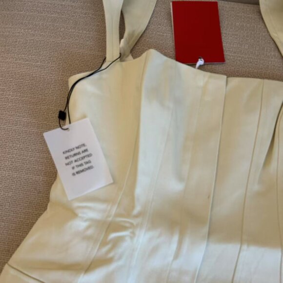 NWT L'Academie Revolve Marianna Ashleigh Cargo Mini Dress XSmall Khaki Beige Ta - Picture 7 of 15